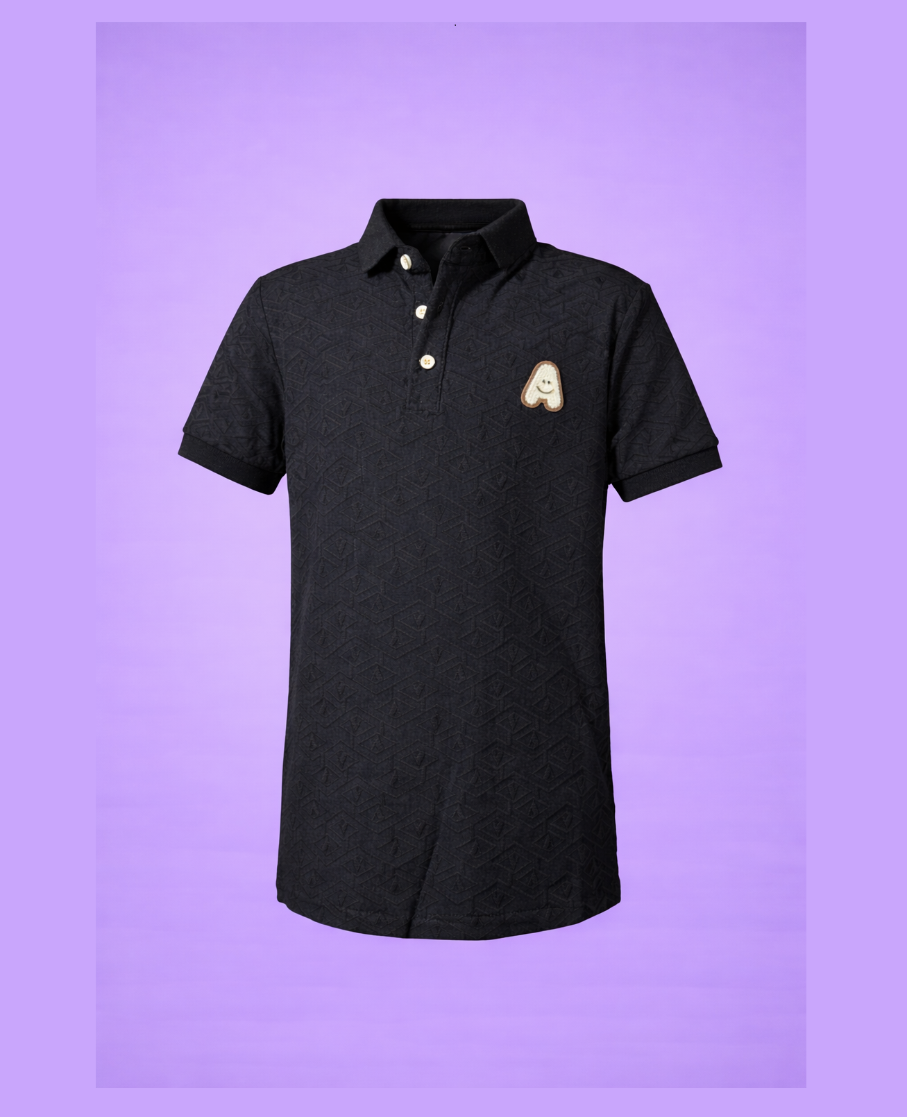black textured polo black textured polo