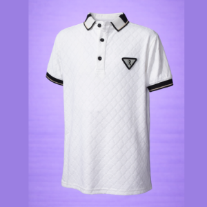 white textured polo (imported)