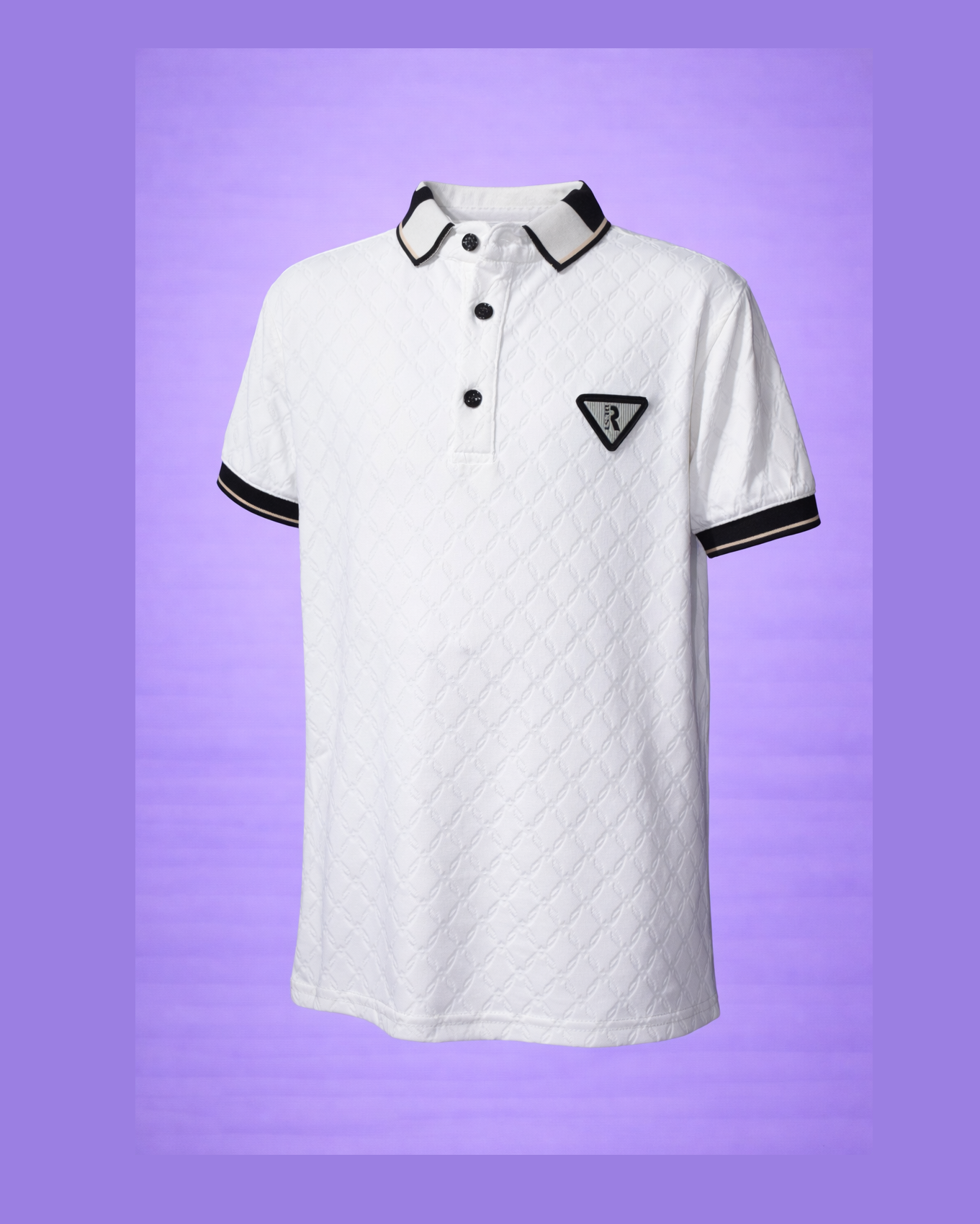 white textured polo (imported) white textured polo (imported)