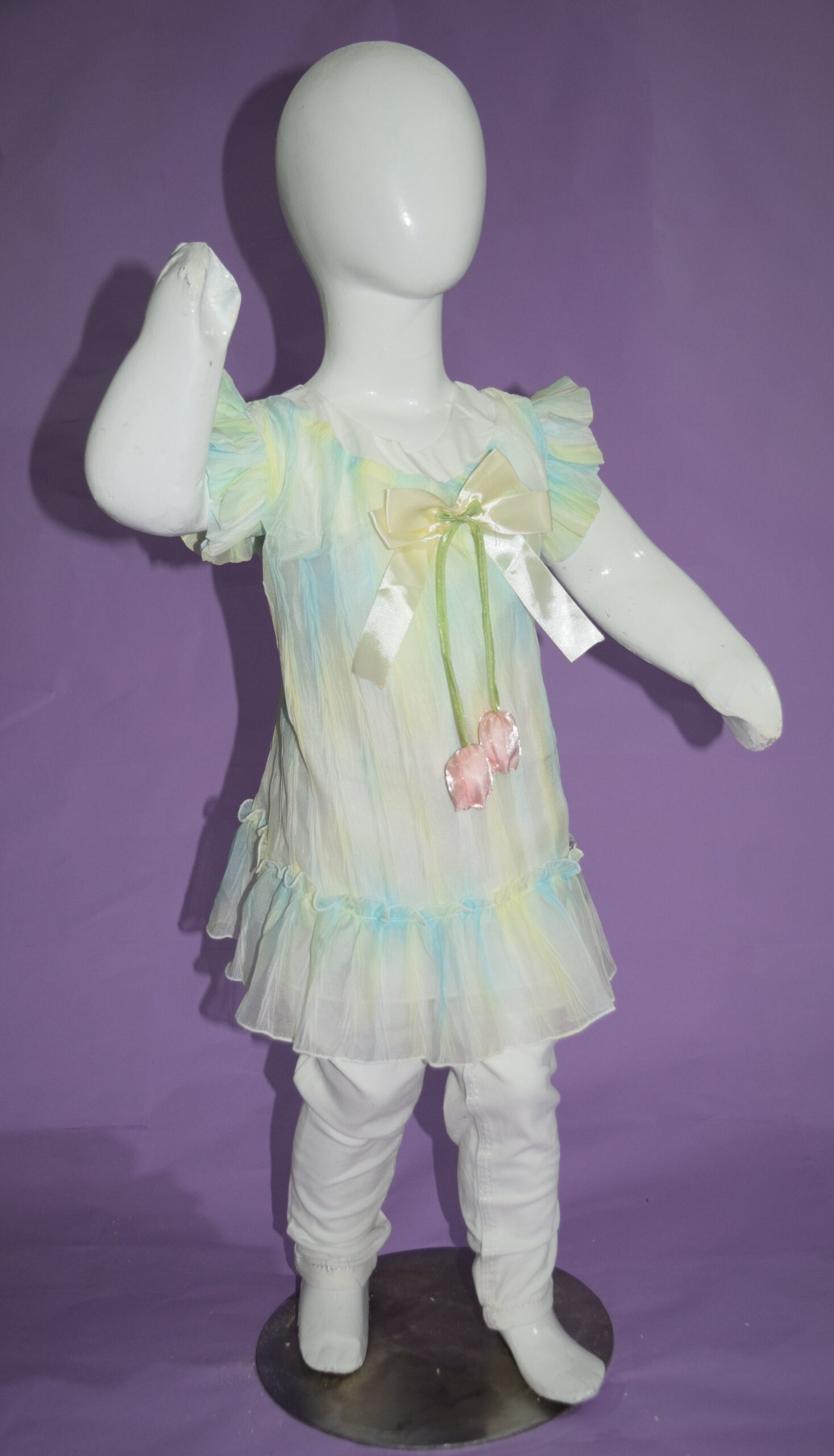 green & yellow frock green & yellow frock