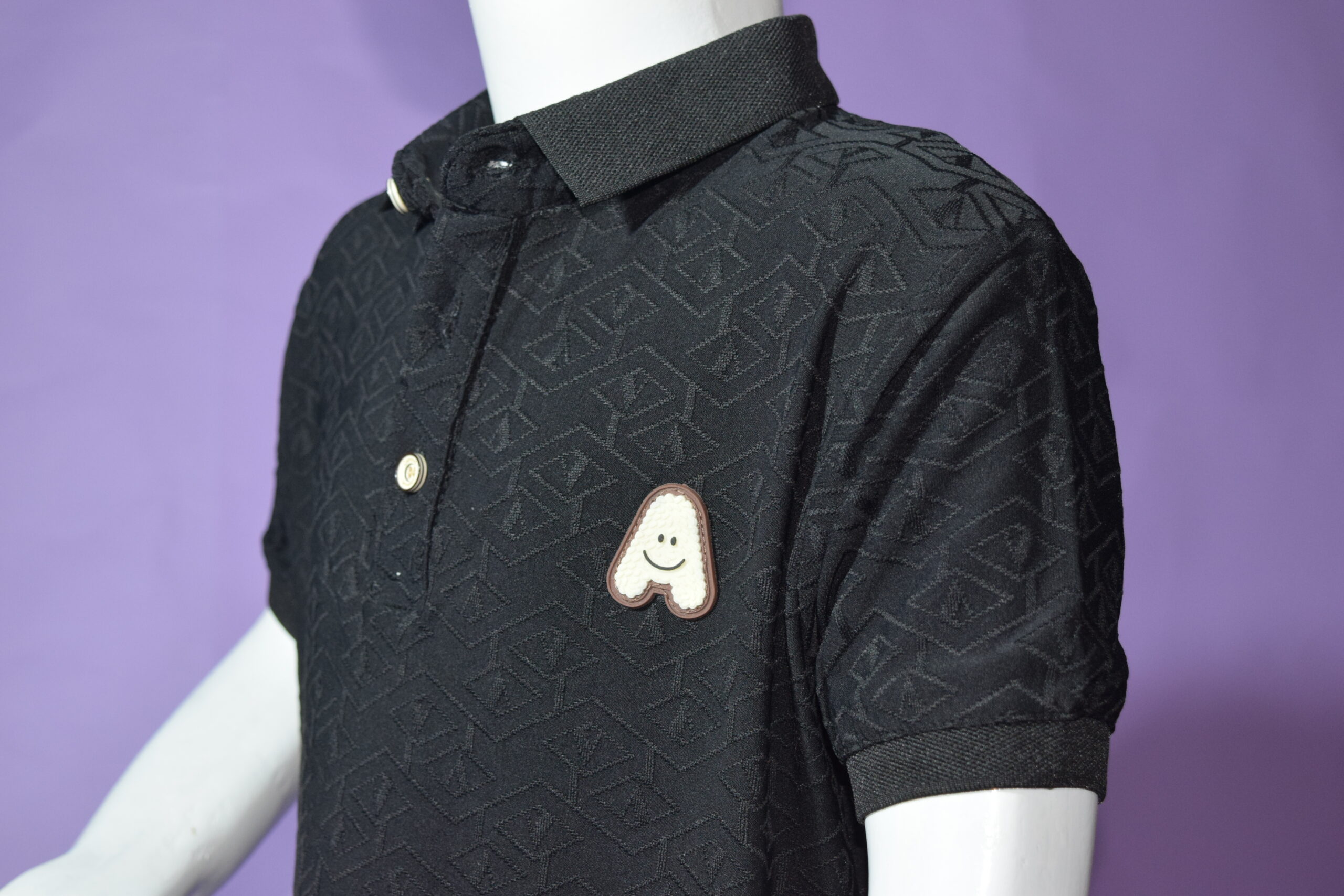 black textured polo black textured polo