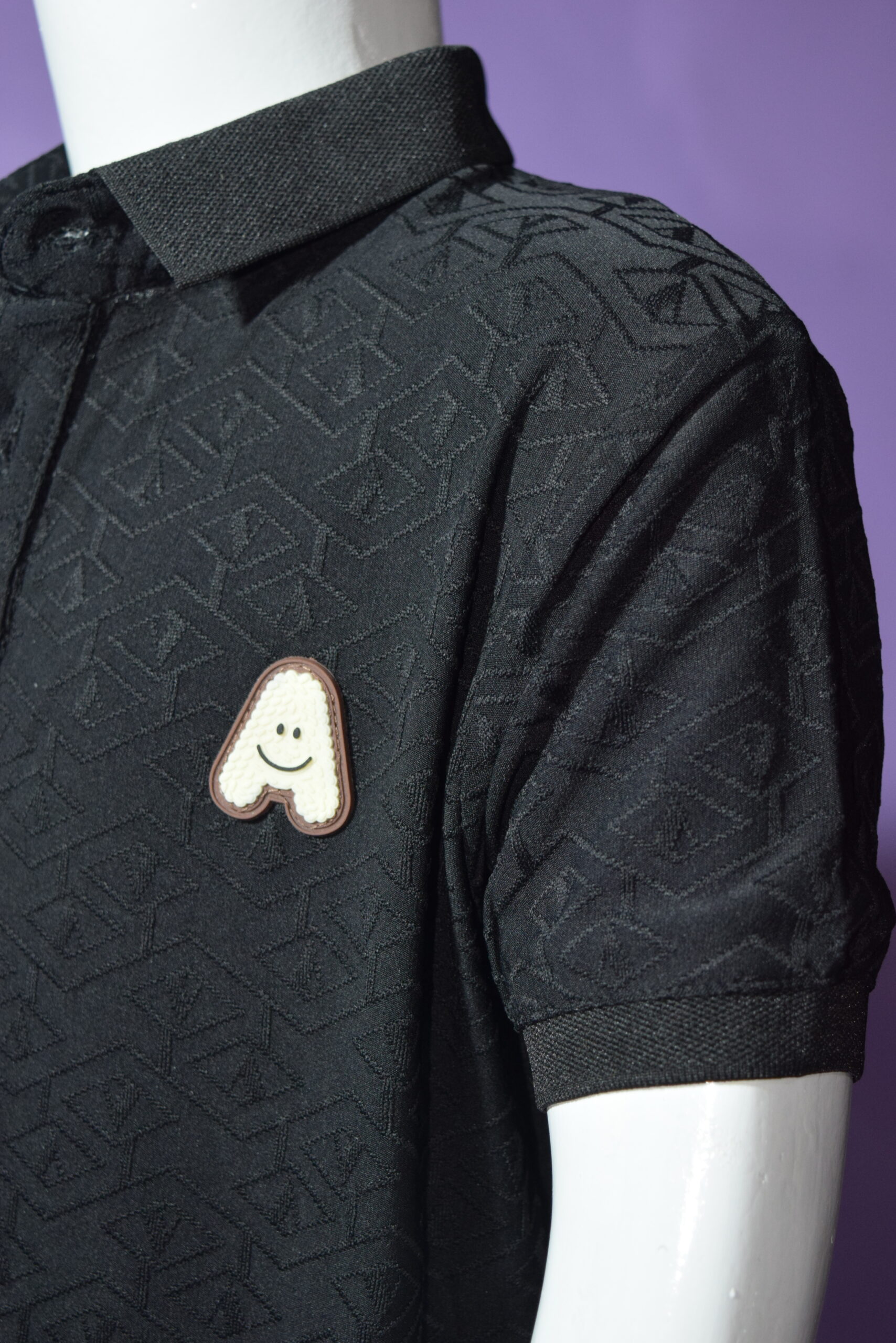 black textured polo black textured polo