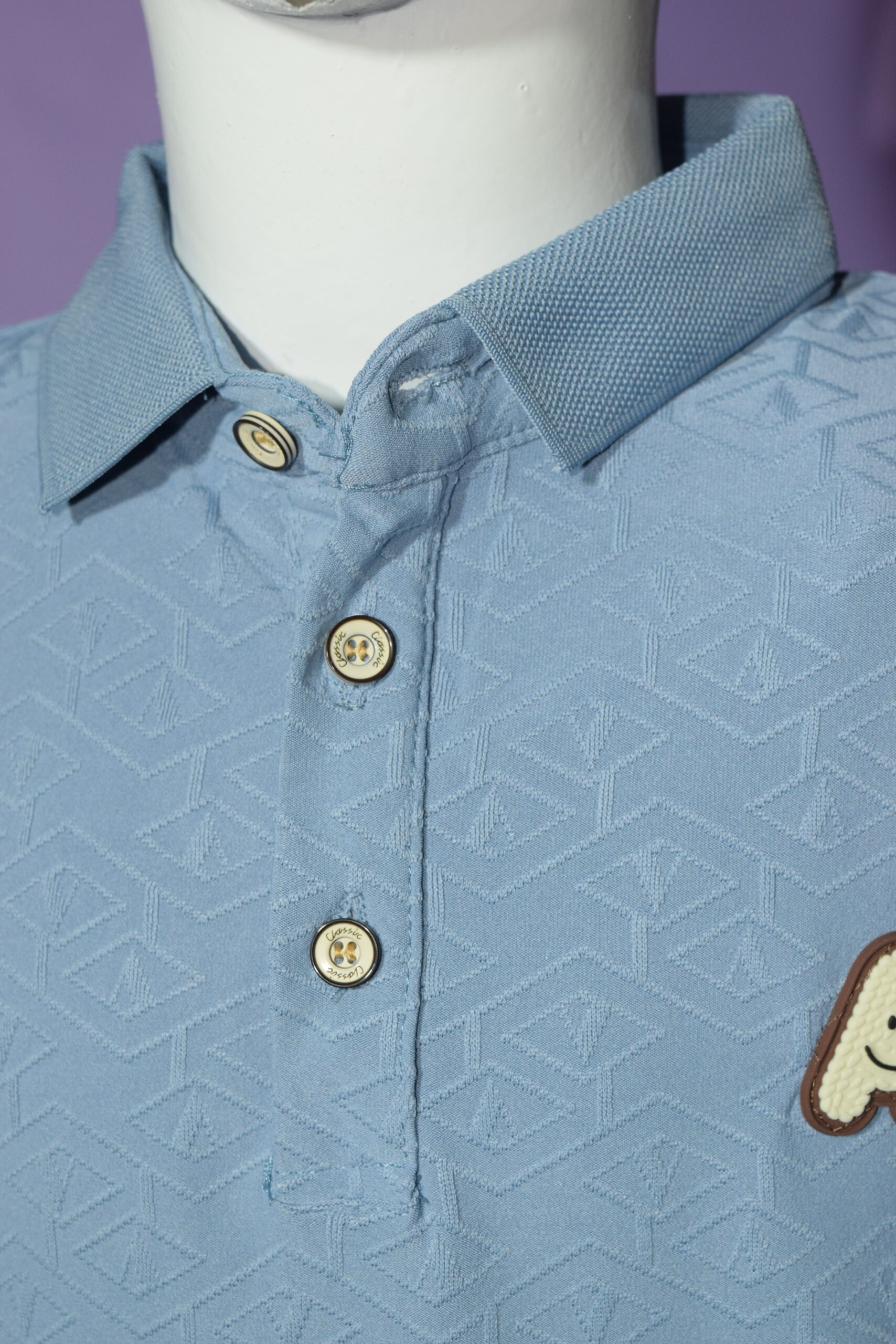 light blue texture polo light blue texture polo