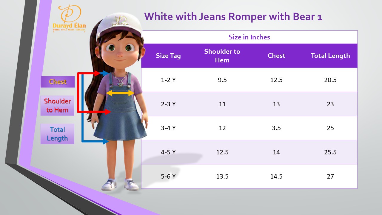 jean romper with white t shirt & bear (imported) jean romper with white t shirt & bear (imported)