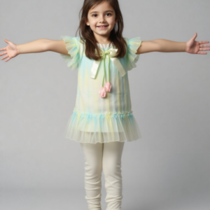 green & yellow frock