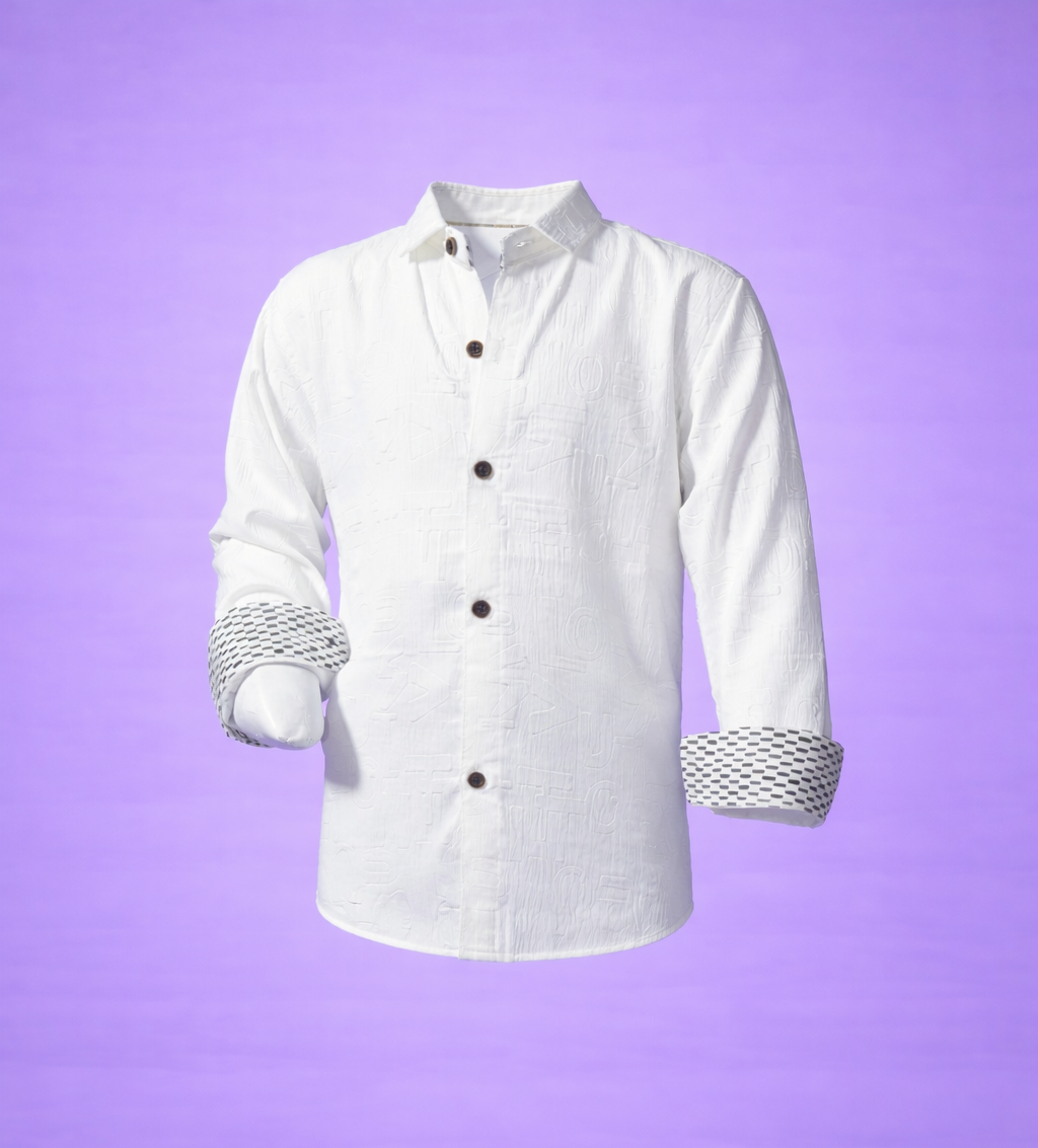 white textured casual shirt white textured casual shirt