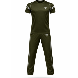 olive green track suit