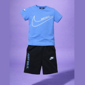 blue & black short set (nike) (imported)