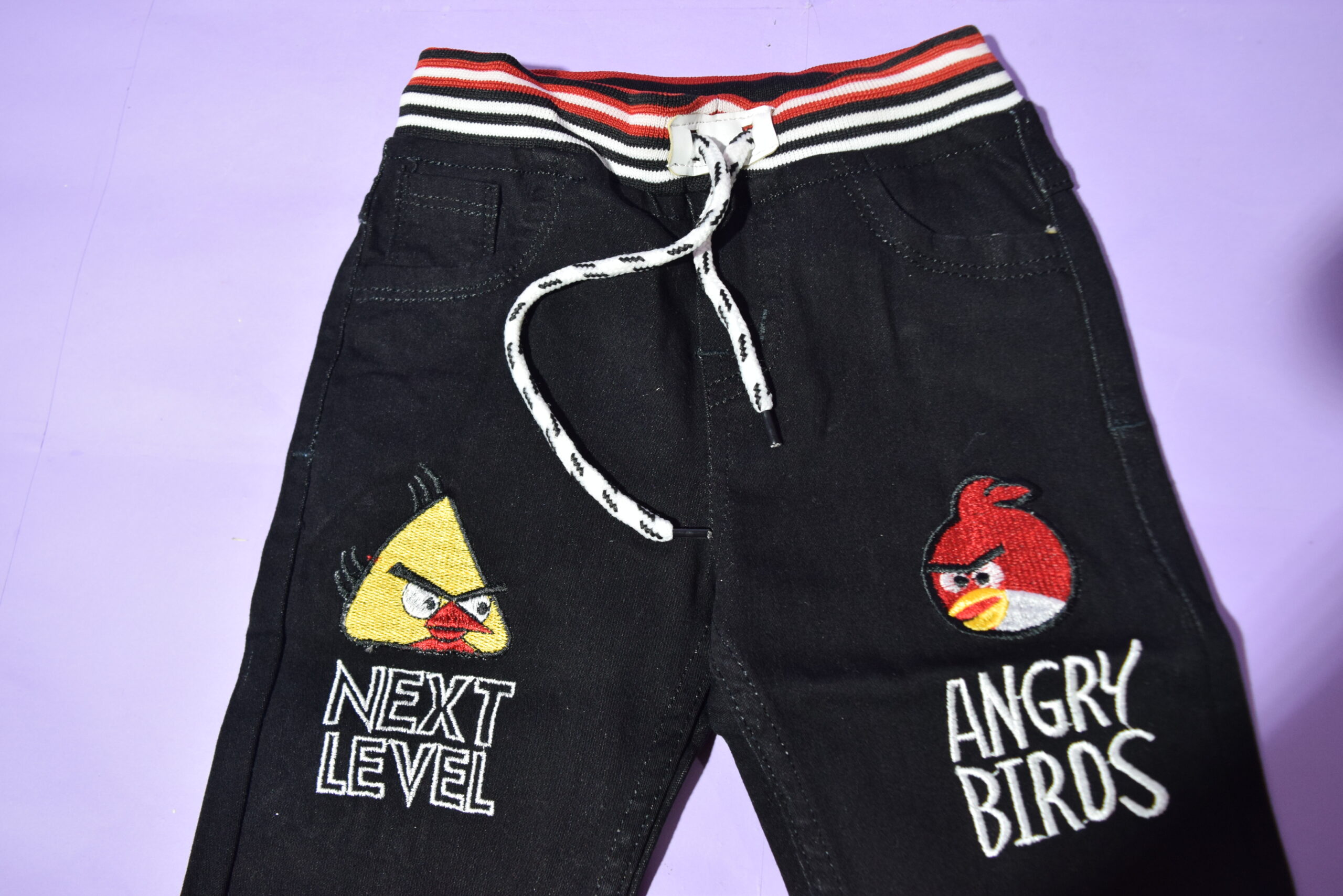 mini black denim jeans (angry bird) mini black denim jeans (angry bird)