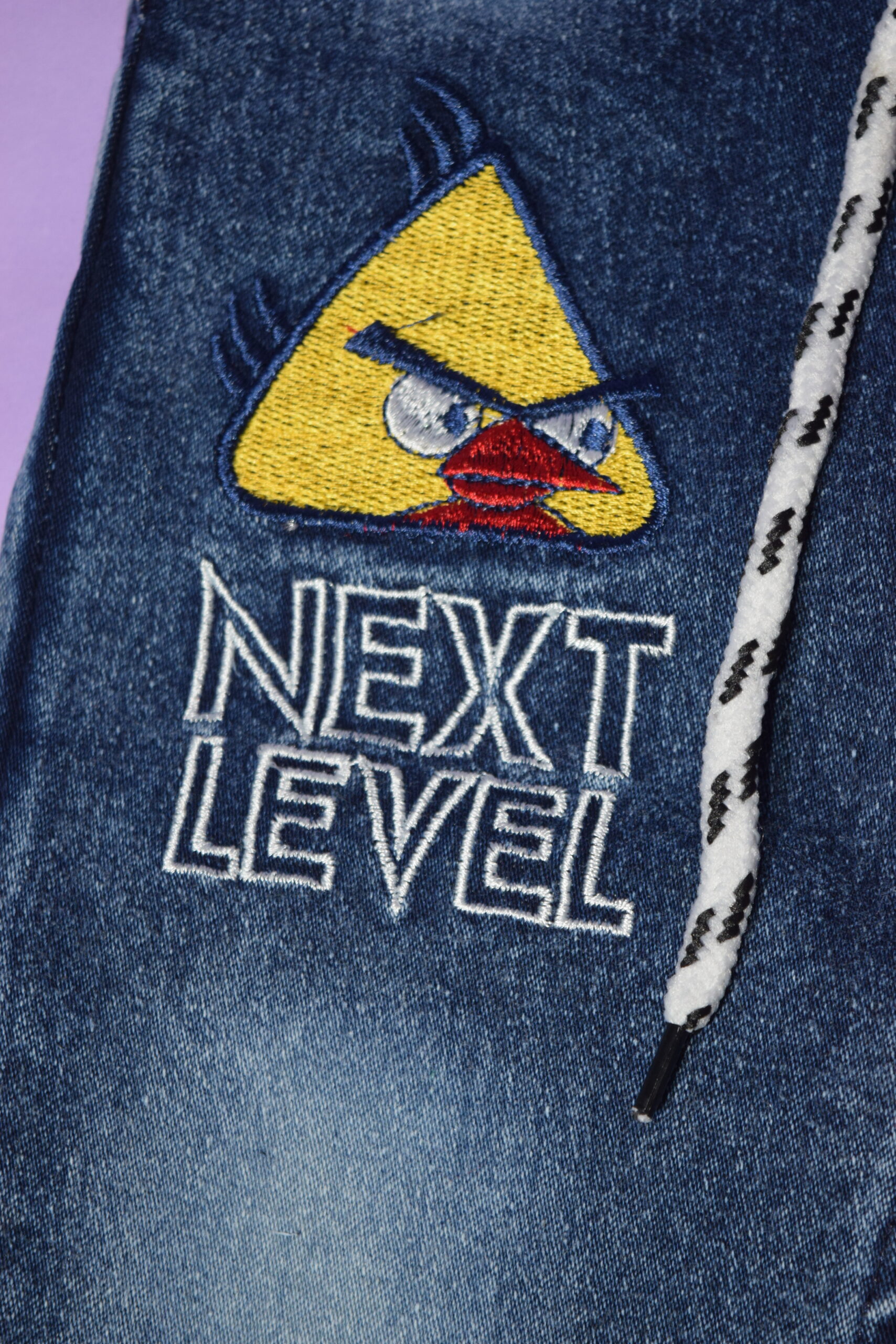 mini blue denim jeans (angry bird) mini blue denim jeans (angry bird)