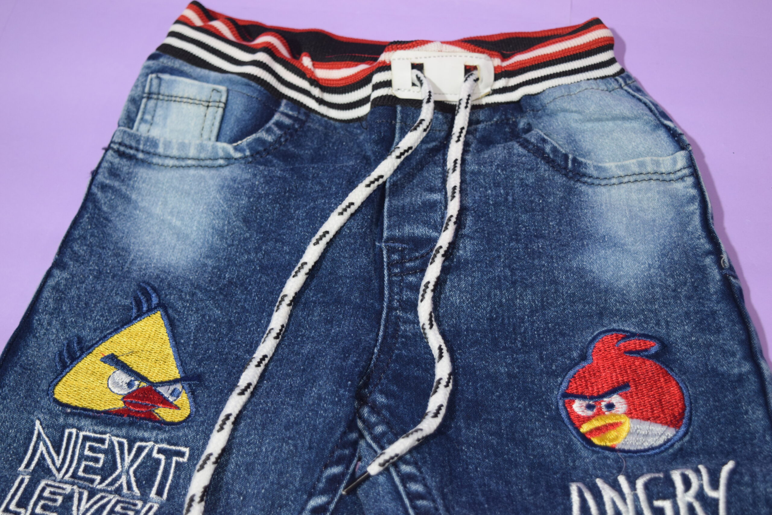 mini blue denim jeans (angry bird) mini blue denim jeans (angry bird)