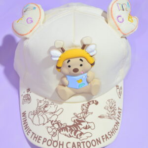 skin kids cartoon cap with cute 3d bear (imported)