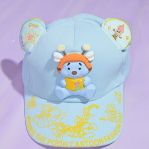 orange and skinkids cartoon cap with cute 3d bear (imported) (copy)