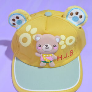 orange and skinkids cartoon cap with cute 3d bear (imported) (copy)