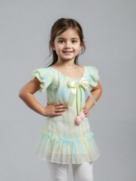Green & Yellow Frock (Imported) - Image 3