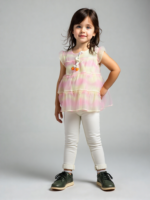 Pink & Yellow Frock (Imported) - Image 4
