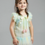 Green & Yellow Frock (Imported)
