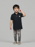 Black Textured Polo (Imported)