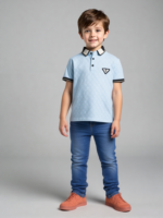 Sky Blue Textured Polo (Imported)