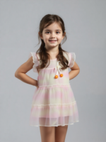 Pink & Yellow Frock (Imported) - Image 5