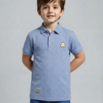 Light Blue Texture Polo (Imported)