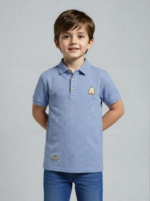 Light Blue Texture Polo (Imported)