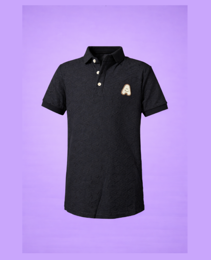 Black Textured Polo (Imported)