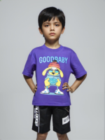 Purple & Black Short Set (Imported)