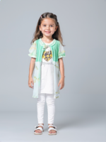 Light Green Shrug with White Top (Imported)