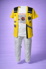 Yellow Stylish Double Layered Shirt (Imported) - Image 3