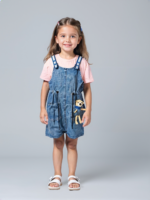Pink with Jeans Romper with Bear (Perfect) (Imported)