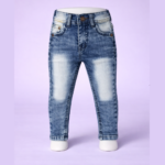 Denim Mini Plain Blue Faded Jeans