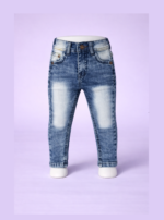 Denim Mini Plain Blue Faded Jeans