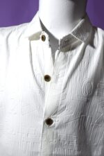 White Textured Casual Shirt - Image 5