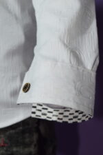White Textured Casual Shirt - Image 7