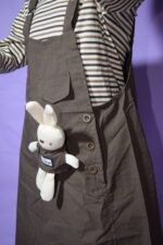 Dark Brown Romper with Lining Shirt & Bear (Imported) - Image 7
