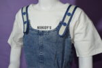Jeans Romper with White T-Shirt & Bear (Imported) - Image 7
