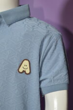 Light Blue Texture Polo (Imported) - Image 7