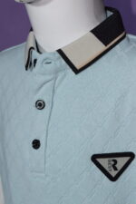 Sky Blue Textured Polo (Imported) - Image 6