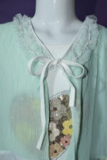 Light Green Shrug with White Top (Imported) - Image 9