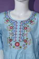 Blue Embroidered Frock (Imported) - Image 5