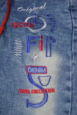 Denim Grey Jeans (Red & Black Embroidery) - Image 4