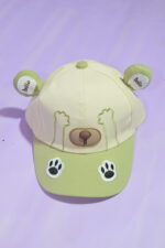 Skin & Olive Green Kids Cartoon Cap (Imported) - Image 4