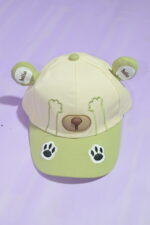 Skin & Olive Green Kids Cartoon Cap (Imported) - Image 3