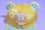 Mustard & Olive Green Kids Cartoon Cap with Cute 3D Bear (Imported) - Image 3