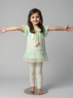 Green & Yellow Frock (Imported) - Image 7