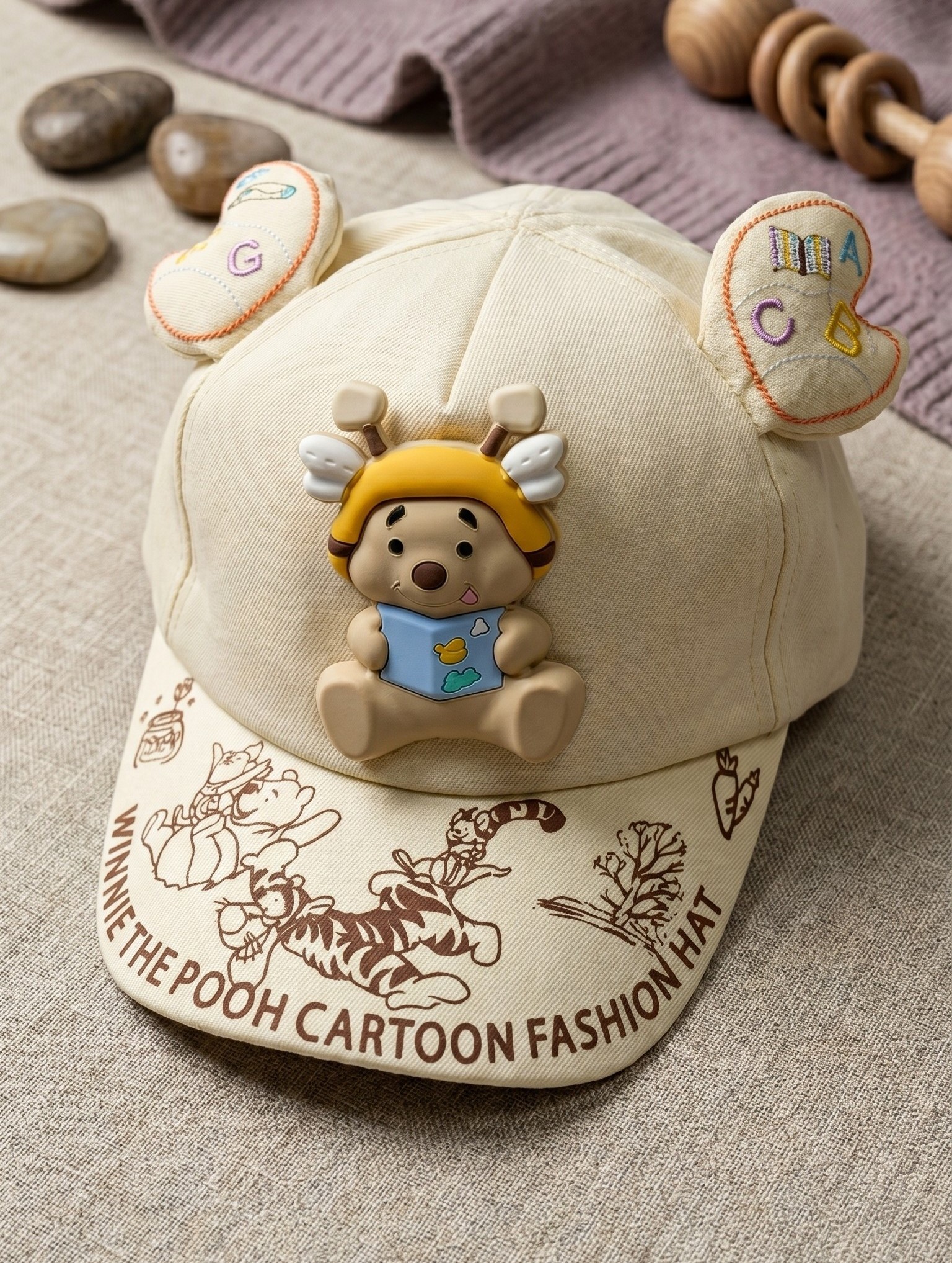 change_the_environment_in_the_202605291510 (1) Skin Kids Cartoon Cap with Cute 3D Bear (Imported) - Image 1