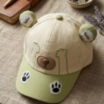 Skin & Olive Green Kids Cartoon Cap (Imported)