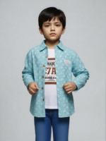 Light Blue Double Layer Casual Shirt (Imported)
