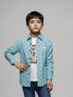 Light Blue Double Layer Casual Shirt (Imported) - Image 7